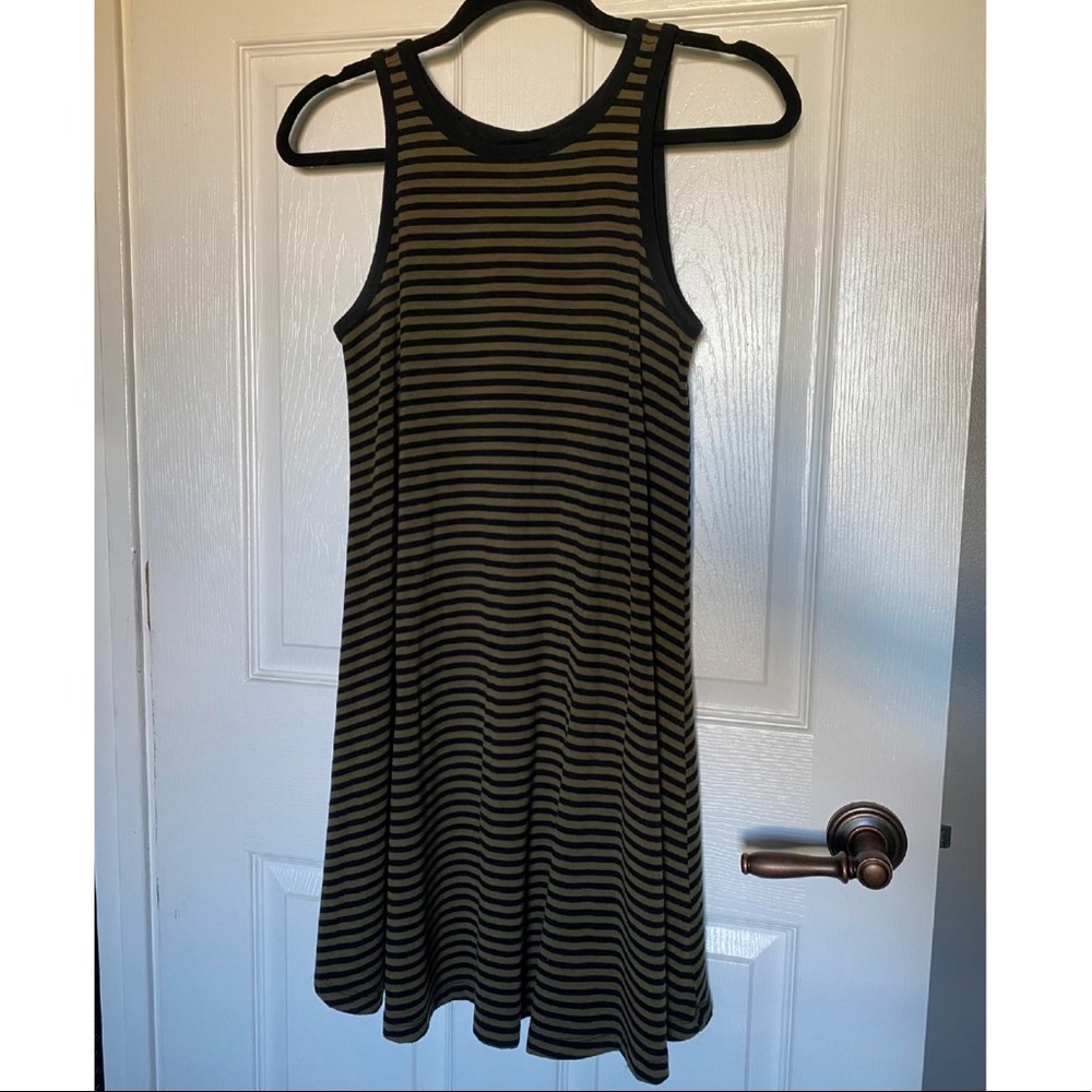 Old Navy Green & Black Mini Dress